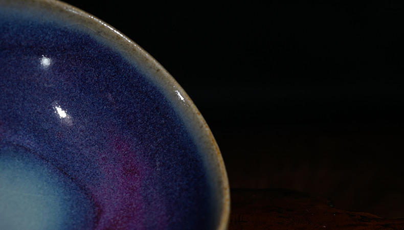 小神仙窑王铮紫斑蓝釉钧瓷主人杯